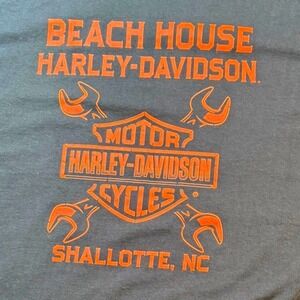 Harley-Davidson Beach House Dealer Pocket T-Shirt XL Olive Green Short Sleeve